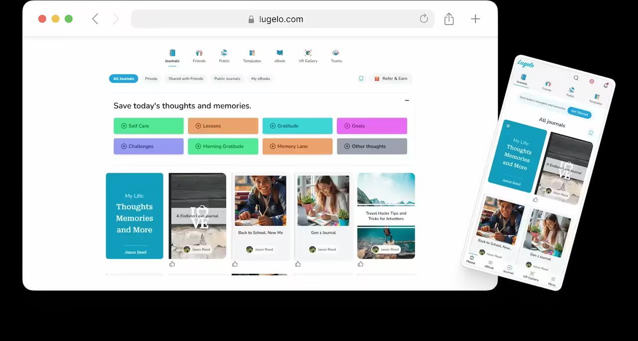 Lugelo mobile app preview